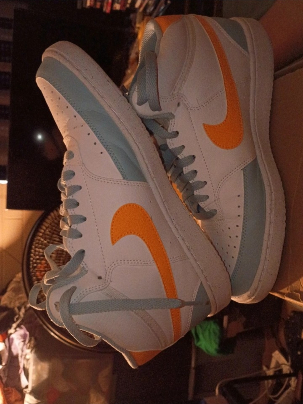 Nike Court Vision Mid NN White with Yellow and Blue Accents